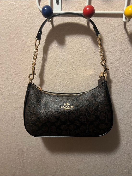 Coach Handbags - Coach Mini Shoulder Bag in Brown with Gold Hardware